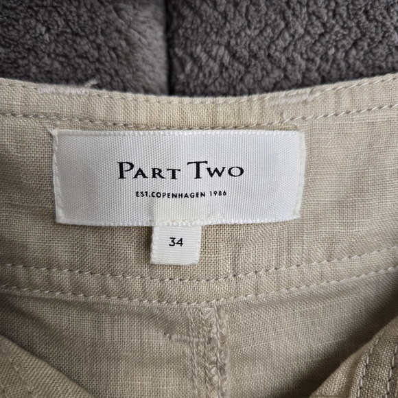 Neutral Button-Front Midi Skirt in Beige - Picture 3 of 4